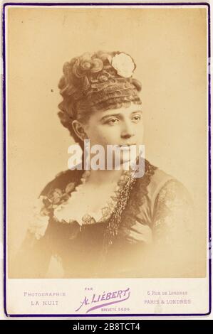 Portrait Benatti, Schauspielerin Liébert, Alphonse. 'Portrait de Benatti, actrice'. Tirage sur Papier Albuminé. Paris, musée Carnavalet. Stockfoto