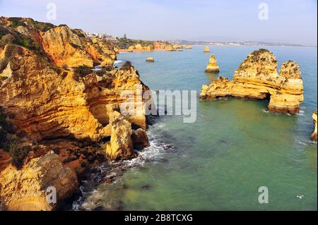 Wunderschöne Naturlandschaft im ferienort lagos an der Algarve Stockfoto