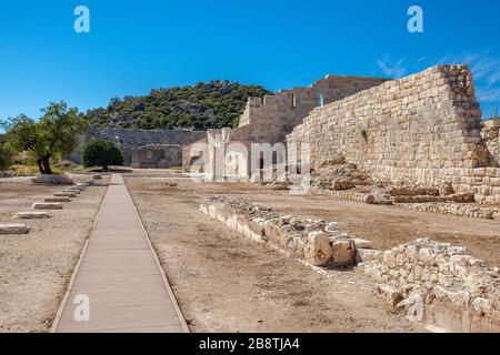 Die Versammlungshalle der Lykischen Liga, Bouleuterion in der antiken Stadt Patara, Antalya, Türkei. Stockfoto