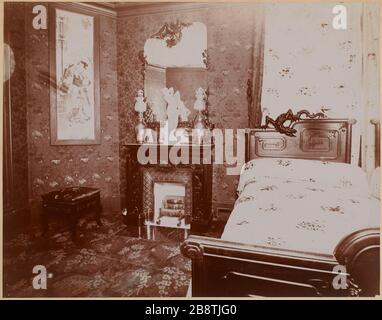 JAPANISCHES ZIMMER Chambre japonaise, 14 rue Monthyon. Paris (IXème arr.). Photographie attribuée à Albert Brichaut. Paris, musée Carnavalet. Stockfoto