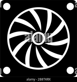 Einfaches Vektorsymbol für Lüfter. Illustration Symbol Design Vorlage ...