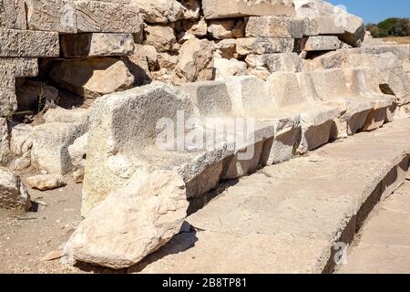 Theater in der antiken Stadt Patara, Antalya, Türkei. Stockfoto