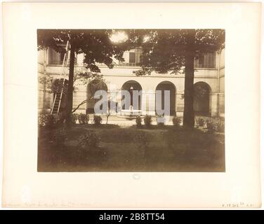 GEFÄNGNIS DES GROSSEN RAKETENGEFÄNGNISSES de la Grande Roquette. Cour de l'infirmerie destinée à la Promenade des condamnés à mort. Paris (XIème arr.), 1898-1899. Photographie attribuée à Joseph Lemercier. Paris, musée Carnavalet. Stockfoto