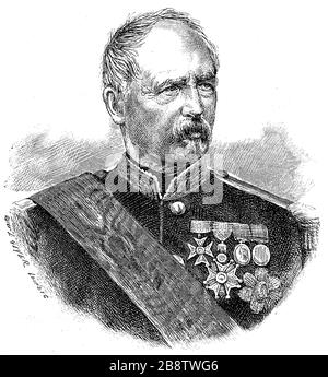 Marie Edme Patrice Maurice, Graf von Mac-Mahon, Herzog von Magenta seit 1859, 13. Juni 1808 - 17. Oktober 1893, französischer Militär und Staatsmann, Marschall von Frankreich und zweiter Präsident der Dritten Republik / Marie Edme Patrice Maurice, Graf von Mac-Mahon, Seit 1859 Herzog von Magenta, 13. Juni - 17. Oktober 1893, ein fränkischer Militärärter und Staatsmann, Marschall von Frankreich und zweiteres Präsident der Dritten Republik, historisch, digital verbesserte Reproduktion eines Originals aus dem 19. Jahrhundert / Digitale Reproduktion einer Originalanlage aus dem 19. Jahrhuntert, Stockfoto