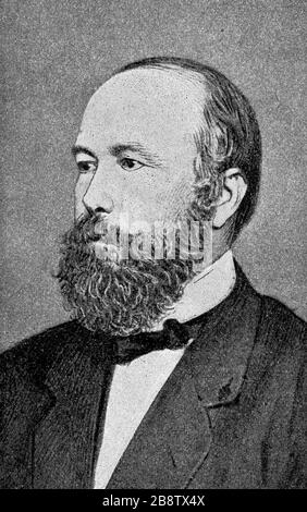 Karl Wilhelm Rudolf von Bennigsen, 10. Juli 1824 - 7. August 1902, war ein liberaler deutscher Politiker im 19. Jahrhundert / Karl Wilhelm Rudolf von Bennigsen, 10. Juli 188 - 7. August 1902 war ein liberaler deutscher Politiker im 19. Jahrhundert, historisch, digital verbesserte Wiedergabe eines Originals aus dem 19. Jahrhundert / Digitale Produktion einer Originalanlage aus dem 19. Jahrhuntert, Stockfoto