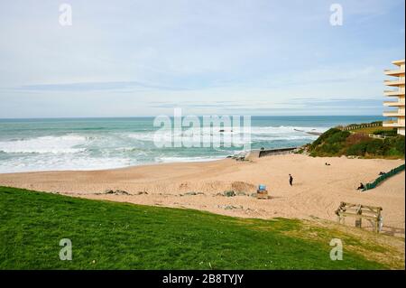 Strand von My Lady, Biarritz, Pyrenäen Atlantiques, Aquitanien, Frankreich Stockfoto