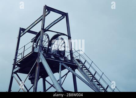 Details zum Turm, Bergbaumuseum. Riotinto, Provinz Huelva, Andalucia, Spanien. Stockfoto