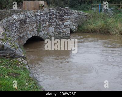 2020 überflutet Anstey, leicestershire, Großbritannien Stockfoto