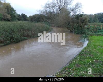 2020 überflutet Anstey, leicestershire, Großbritannien Stockfoto