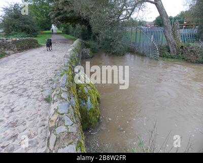 2020 überflutet Anstey, leicestershire, Großbritannien Stockfoto