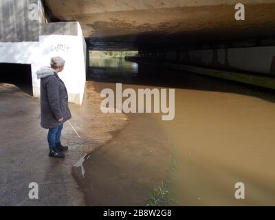 2020 überflutet Ratby, leicestershire, Großbritannien Stockfoto