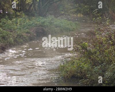 2020 überflutet Ratby, leicestershire, Großbritannien Stockfoto