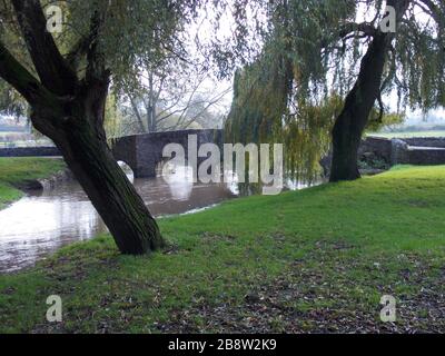 2020 überflutet Anstey, leicestershire, Großbritannien Stockfoto