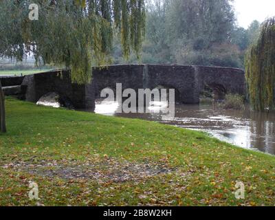 2020 überflutet Anstey, leicestershire, Großbritannien Stockfoto