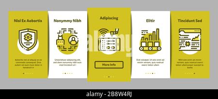 Rpa Robotic Process Automation Onboarding Elements Icons Set Vector Stock Vektor