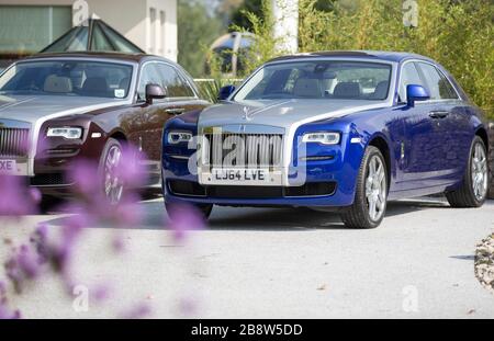 A Rolls Royce Ghost Series 2 aus dem Jahr 2014. Stockfoto