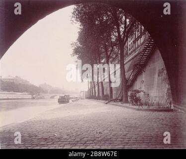 BLICK UNTER DIE NEUE BRÜCKE Vue Pry sous le Pont Neuf. Paris (Ier-Bezirk), 1911. Photographie: Eugène Atget. Paris, musée Carnavalet. Stockfoto