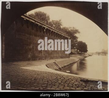 BLICK UNTER DIE NEUE BRÜCKE, 1. Bezirk, PARIS Vue Pry sous le Pont-Neuf. Paris (Ier arr.), 1910. Photographie d'Eugène Atget (1857-1927). Paris, musée Carnavalet. Stockfoto