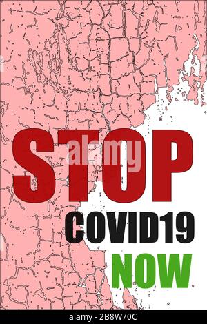 Pandemie-Stopp-Roman Coronavirus Outbreak Covid 19 2019-nCoV Stoppsymbol Stockfoto