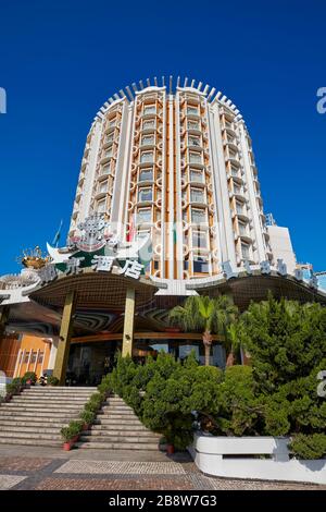 Hauptfassade des Hotels Lisboa. Macau, China. Stockfoto