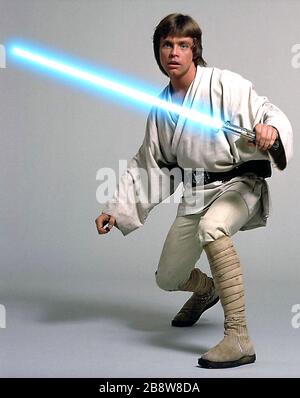 STAR WARS 1977 Lucasfilm/20th Century Fox Film mit Mark Hamill als Luke Skywalker Stockfoto