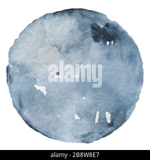 mond in Aquarelltechnik. Raumanillustration mooon Stockfoto