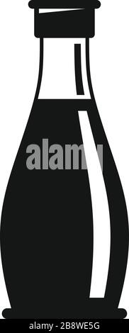 Symbol für eine Flasche mit Gewürzglas. Einfache Abbildung des Vektorsymbols für Condiment-Glasflaschen für Web-Design, isoliert auf weißem Hintergrund Stock Vektor
