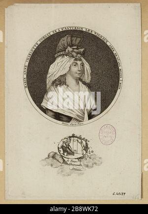 Marie-Anne Charlotte Corday geboren in St. Saturninus der ältere Vignaux 25 mindestens 3 Monate Stockfoto