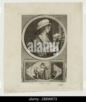 Marie Anne Charlotte Corday Heretofore Darmans, 25 Jahre alt Stockfoto