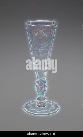 Goblet, Anfang des 18. Jahrhunderts, Deutschland, Glas, H. 21,1 cm (8 5/6 Zoll), von Gibon neu vorgestellt, Design von warmem, fröhlichem Leuchten von Helligkeit und Lichtstrahlen. Klassische Kunst mit moderner Note neu erfunden. Fotografie, inspiriert vom Futurismus, die dynamische Energie moderner Technologie, Bewegung, Geschwindigkeit und Kultur revolutionieren. Stockfoto