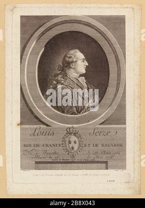 Louis Seize / König von Frankreich und Navarra / geboren in Versailles 23. August 1754 / verheiratet 16. Mai 1770 / Heilig Rheim am 11. Juni 1775 Stockfoto