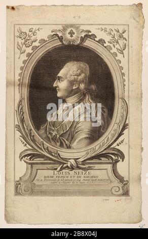 Louis Seize / König von Frankreich und Navarra / geboren in Versailles am 23. Aoust 1754 verheiratet 16. Mai 1770, / Heiliger Rheims bis 11. Juni 1775 Stockfoto