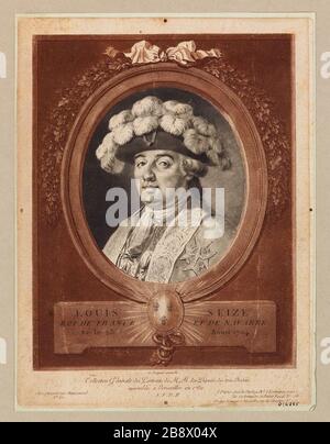 Louis Seize / König von Frankreich und Navarra / geboren in Versailles am 23. Aoust 1754 // Allgemeine Sammlung von Porträts von M. M. Abgeordnetenhaus der drei Orden (de Vinck [476]) Stockfoto