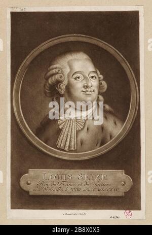 Louis Seize / König von Frankreich und Navarra / geboren in Versailles XXIII. Aoust MDCCLIV Stockfoto