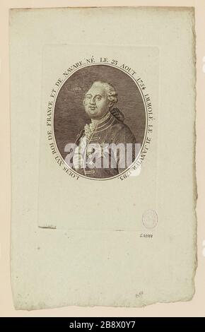 Sechzehn Louis, König von Frankreich und Navarra, geboren am 23. August 1754, getötet am 21. Januar des Jahres 1793 Stockfoto