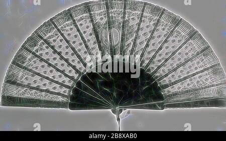 Lüfter, c 1875, England, schwarze Spitzenhalterung, einfarbige Schildkrötenschalenstöcke und Schutzvorrichtungen, Schalenschlaufe und eine Metallniete, 26,7 cm 26,7 cm (10 1/2 Zoll), von Gibon neu vorgestellt, Design von warmem, fröhlichem Leuchten von Helligkeit und Lichtstrahlen. Klassische Kunst mit moderner Note neu erfunden. Fotografie, inspiriert vom Futurismus, die dynamische Energie moderner Technologie, Bewegung, Geschwindigkeit und Kultur revolutionieren. Stockfoto