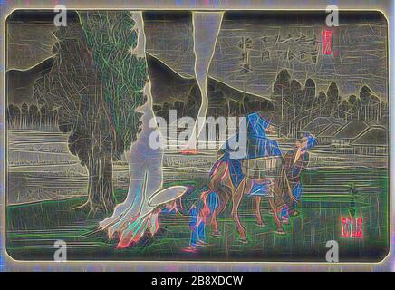 Nr. 19: Karuizawa, aus der Serie neunundsechzig Stationen des Kisokaidos (Kisokaido-Rokujukyu tsugi no uchi), c 1835/38, Utagawa Hiroshige ?? ??, Japanisch, 177-1858, Japan, Farbholzholzmuster, oban, 25,3 x 36,2 cm (9 15/16 x 14 1/4 Zoll), von Gibon neu vorgestellt, Design von warmfröhlichem Leuchten von Helligkeit und Lichtstrahlen. Klassische Kunst mit moderner Note neu erfunden. Fotografie, inspiriert vom Futurismus, die dynamische Energie moderner Technologie, Bewegung, Geschwindigkeit und Kultur revolutionieren. Stockfoto