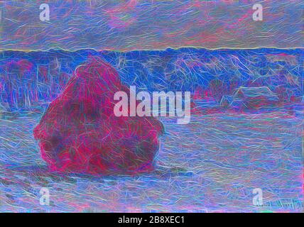 Weizenstapel (Schnee-Effekt, übergossener Tag), 1890/91, Claude Monet, Französisch, 1840-1926, Frankreich, Öl auf Leinwand, 66 × 93 cm (26 × 36 5/8 in.), von Gibon neu vorgestellt, Design von warmem, fröhlichem Leuchten von Helligkeit und Lichtstrahlen. Klassische Kunst mit moderner Note neu erfunden. Fotografie, inspiriert vom Futurismus, die dynamische Energie moderner Technologie, Bewegung, Geschwindigkeit und Kultur revolutionieren. Stockfoto