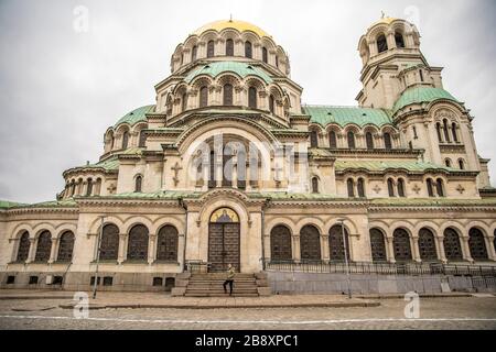 Sofie - 5. März 2020: St. Alexander Newski Kathedrale Stockfoto