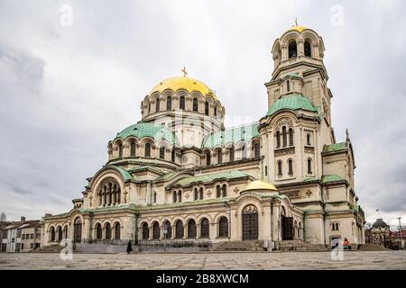 Sofie - 5. März 2020: St. Alexander Newski Kathedrale Stockfoto