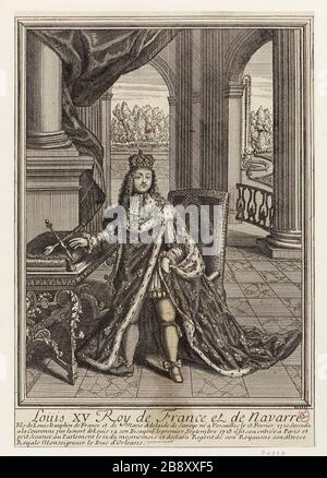 Ludwig XV. König von Frankreich und Navarra. Stockfoto