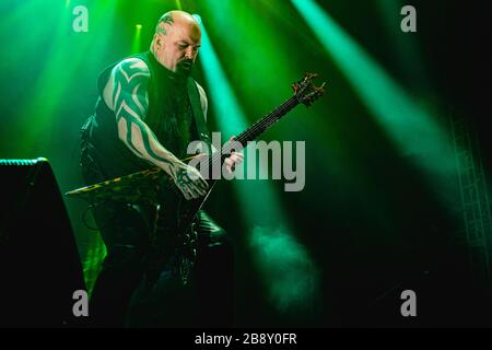 Kopenhagen, Dänemark. Juni 2017. Die amerikanische Thrash-Metal-Band Slayer führt ein Live-Konzert während des dänischen Musikfestivals Copenhell 2017 in Kopenhagen durch. Hier ist Gitarrist Kerry King live auf der Bühne zu sehen. (Foto: Gonzales Foto - Nikolaj Bransholm). Stockfoto