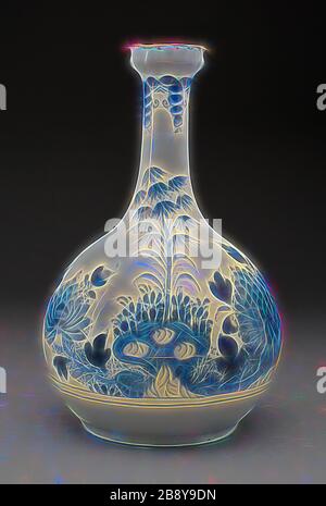 Flasche, ca. 1.750, England, Liverpool oder London, Liverpool, Blechglas, H. 23,9 cm (9 3/8 Zoll), von Gibon neu vorgestellt, Design von warmem, fröhlichem Leuchten von Helligkeit und Lichtstrahlen. Klassische Kunst mit moderner Note neu erfunden. Fotografie, inspiriert vom Futurismus, die dynamische Energie moderner Technologie, Bewegung, Geschwindigkeit und Kultur revolutionieren. Stockfoto