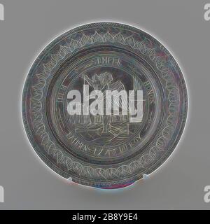 Platte, 18. Jahrhundert, Gravur wahrscheinlich 19. Jahrhundert, A. Karst, Österreich, Wien, Pewter, 4,5 x 30,8 cm (12 1/8 x 1 3/4 Zoll), von Gibon neu vorgestellt, Design von warmfröhlichem Leuchten von Helligkeit und Lichtstrahlen. Klassische Kunst mit moderner Note neu erfunden. Fotografie, inspiriert vom Futurismus, die dynamische Energie moderner Technologie, Bewegung, Geschwindigkeit und Kultur revolutionieren. Stockfoto