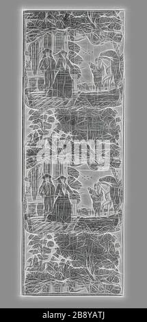 Panel (Einrichtungsmaterial), c. Nach Daniel Mytens, dem älteren (niederländisch, ca. 1590-1647), hergestellt von Sir Robert Peel (Englisch, gegründet ca. 1770), England, Baumwolle, einfarbiges Webmuster, bedrucktes Kupferblech, 199,4 × 70,4 cm (78 1/2 × 27 3/4 Zoll), von Gibon neu vorgestellt, Design von warmem, fröhlichem Leuchten von Helligkeit und Lichtstrahlen. Klassische Kunst mit moderner Note neu erfunden. Fotografie, inspiriert vom Futurismus, die dynamische Energie moderner Technologie, Bewegung, Geschwindigkeit und Kultur revolutionieren. Stockfoto
