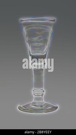 Weinglas, 1690, England, Glas, H. 17 cm (6 11/16 in.), von Gibon neu vorgestellt, Design von warmfröhlichem Leuchten von Helligkeit und Lichtstrahlen. Klassische Kunst mit moderner Note neu erfunden. Fotografie, inspiriert vom Futurismus, die dynamische Energie moderner Technologie, Bewegung, Geschwindigkeit und Kultur revolutionieren. Stockfoto