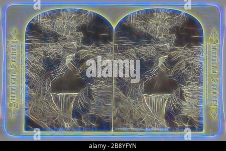 Eingang Cascade, Watkins Glen, 1860 / 68, William Purviance, American, Active Mitte des 19. Jahrhunderts, Vereinigte Staaten, Albumen-Druck, Stereo, 10,1 x 7,3 cm (jedes Bild), 10,7 x 17,7 cm (Karte), von Gibon neu vorgestellt, Design von warmem, fröhlichem Leuchten von Helligkeit und Lichtstrahlen. Klassische Kunst mit moderner Note neu erfunden. Fotografie, inspiriert vom Futurismus, die dynamische Energie moderner Technologie, Bewegung, Geschwindigkeit und Kultur revolutionieren. Stockfoto