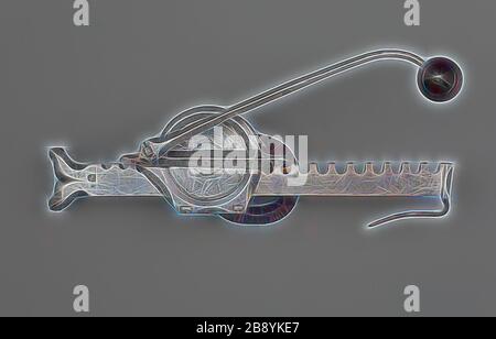 Cranequin (Winder) für einen Crossbow, 1600, Deutsch, Deutschland, Stahl und Holz, WT. 5 lb. 8 oz., von Gibon neu vorgestellt, Design von warmem, fröhlichem Leuchten von Helligkeit und Lichtstrahlen. Klassische Kunst mit moderner Note neu erfunden. Fotografie, inspiriert vom Futurismus, die dynamische Energie moderner Technologie, Bewegung, Geschwindigkeit und Kultur revolutionieren. Stockfoto