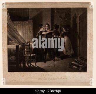 Flucht [die von Lavalette, die Kleidung mit der seiner Frau austauscht] Stockfoto