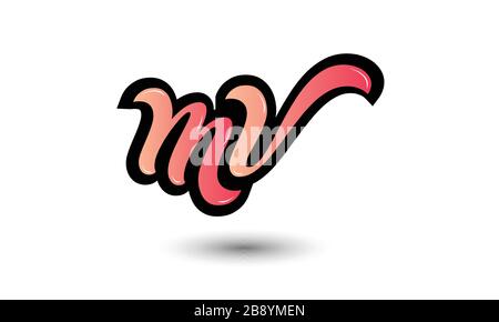 MV Letter Logo Design. MV-Buchstaben-Logo Vektor-Abbildung - Vektor Stock Vektor